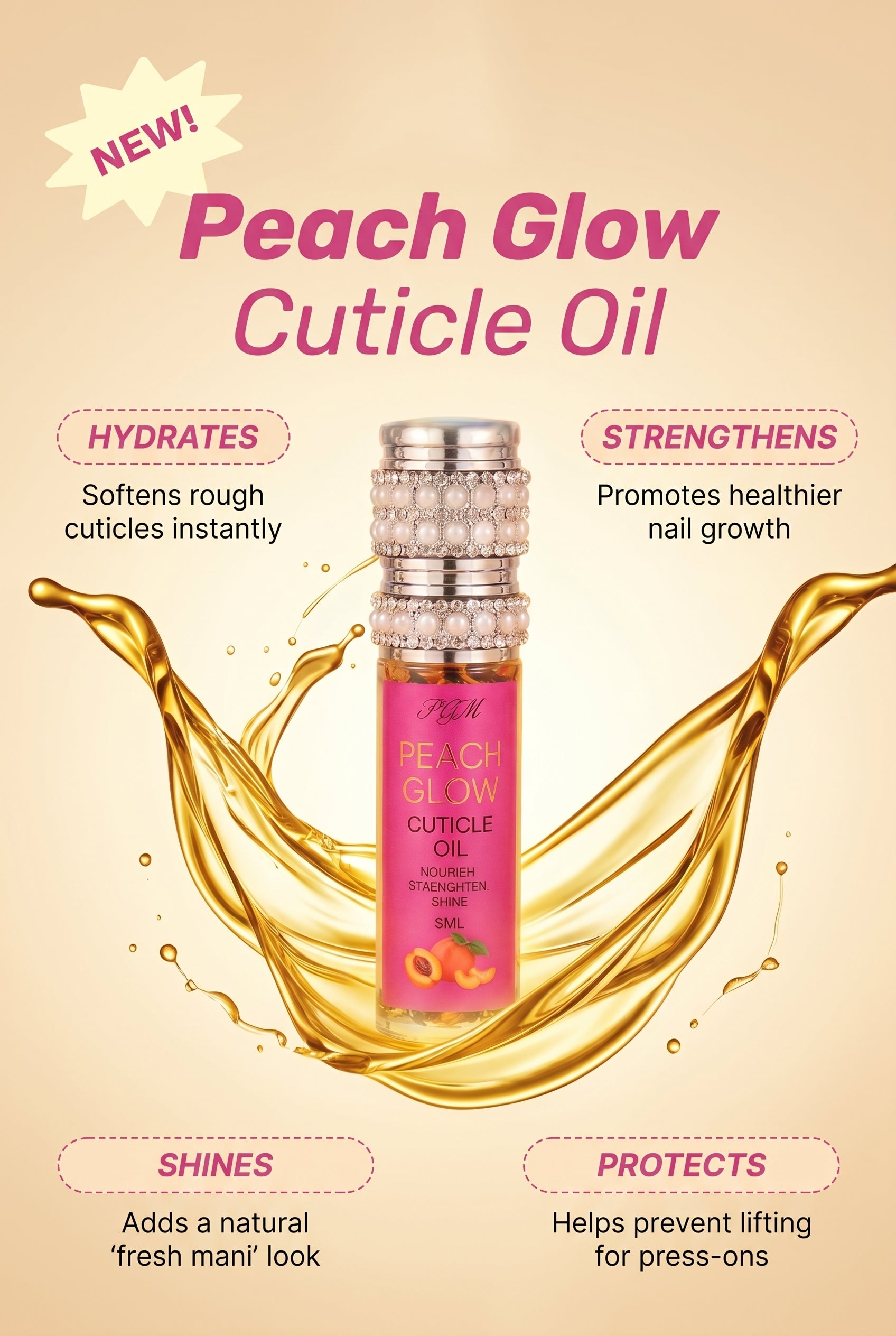 Peach Glow Cuticle Oil