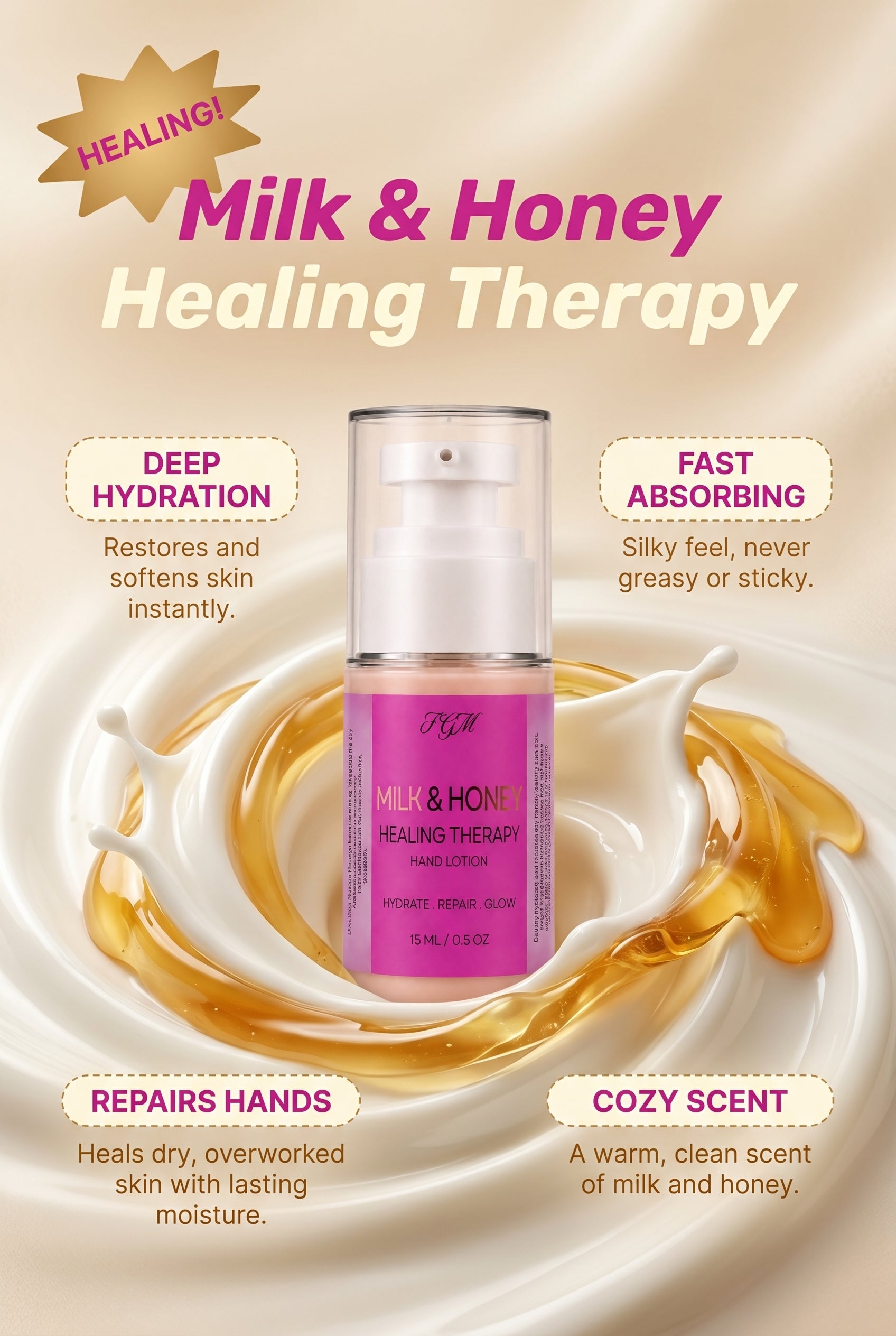 Milk & Honey Healing Therapy Hand Lition